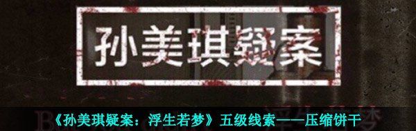 《孙美琪疑案：浮生若梦》五级线索——压缩饼干